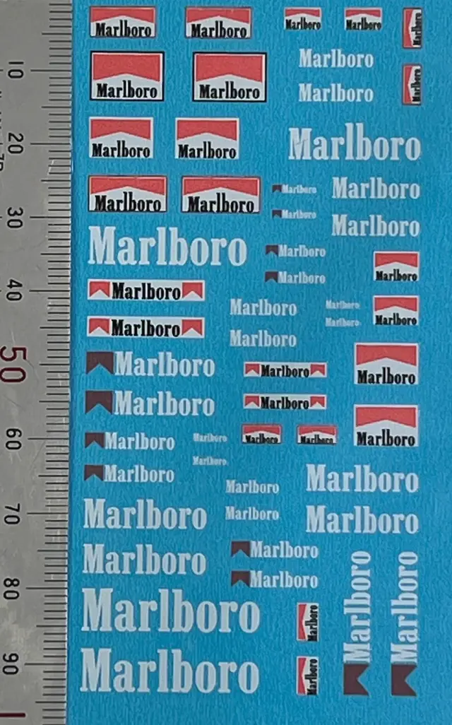 ビラージュ デカール 1/43 用 マルボロ Marlboro (蛍光レッド)　VIR118