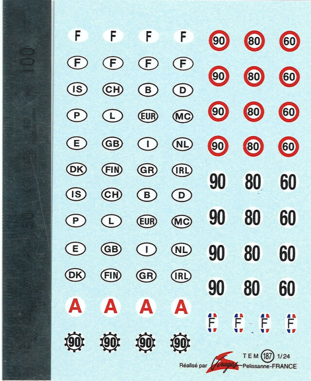 ビラージュ デカール 1/24 ヨーロッパ 交通標識　VIR187