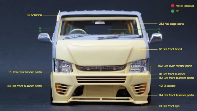 ZoomOn 1/24 トランスキット トヨタ ハイエース CRS 弍号機 Z040