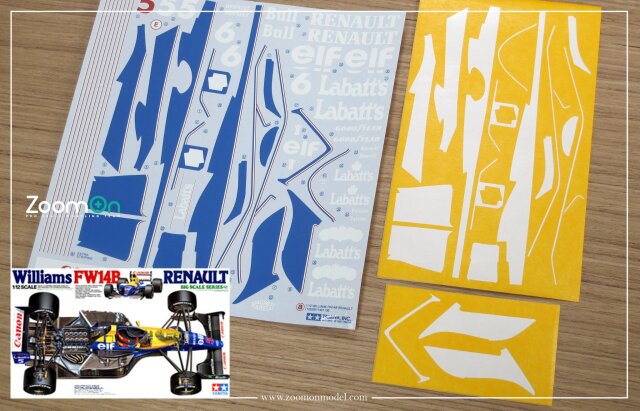 ZoomOn 1/12 FW14B ボディー用マスキングテープ ZD159