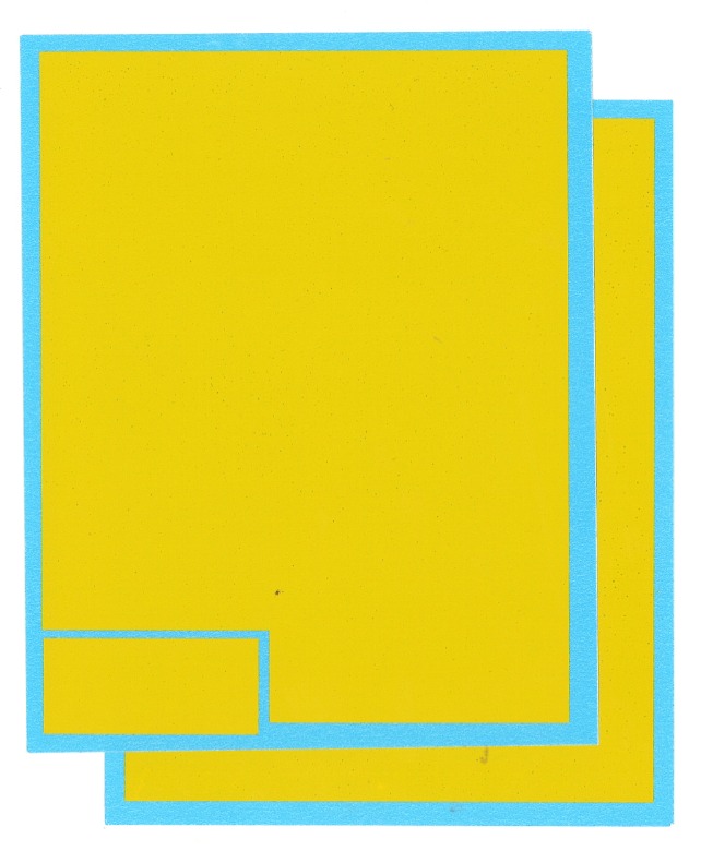 コロラド カラーデカール イエロー 140×130mm 170×130mm 各1枚 2枚セット　10013