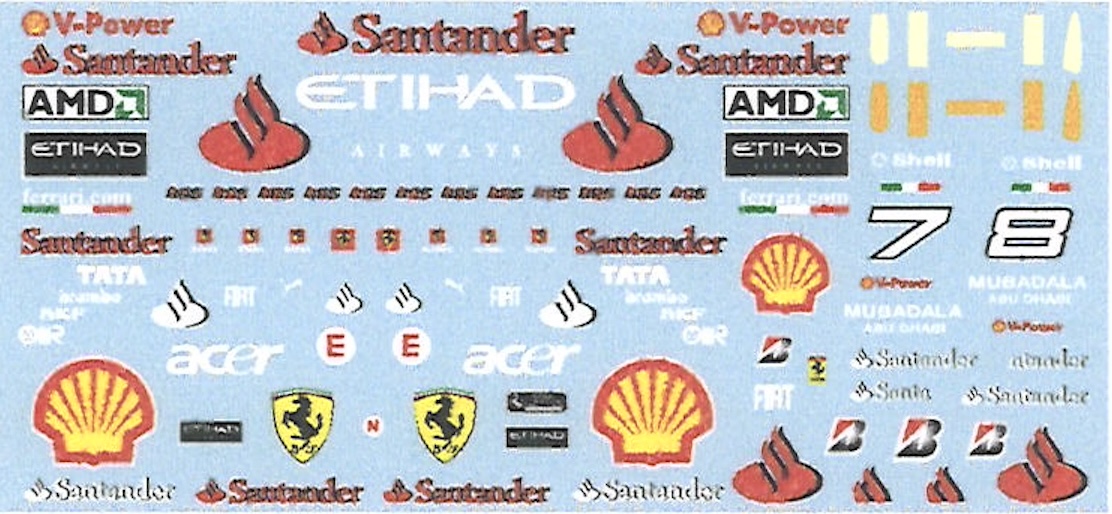フジミ　1/20 フェラーリF2007&amp;追加デカールセット Amazon | シュンコモデル 1/12 ティーポ641/2 デカールセット