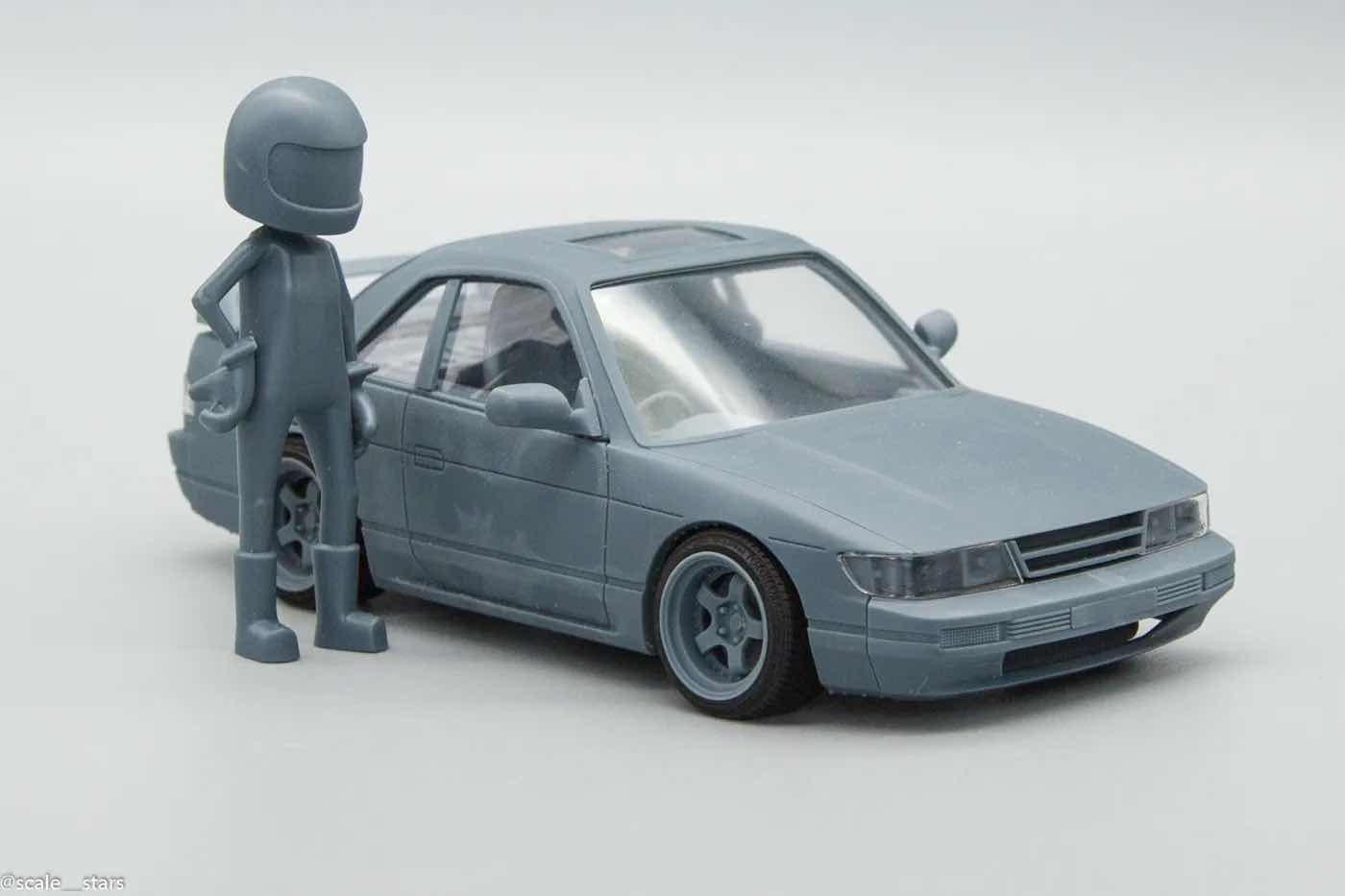 スケールスターズ ノンスケール カートゥーン ニッサン シルビア S13 "FR レジェンド" ゲーム登場車種 フィギュア付き 車両全長約120mm　s120-136a