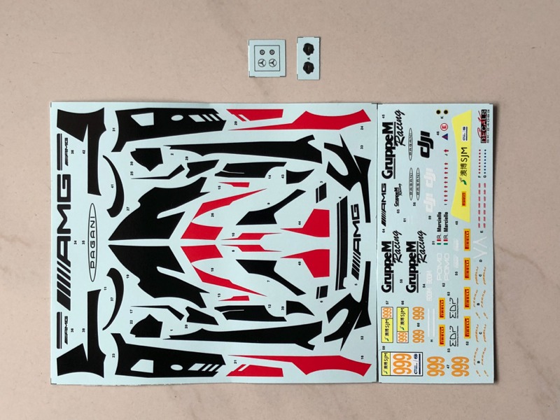 [メーカー完売] SK Decal 1/24 メルセデス AMG GT3 FIA-GT ワールドカップ 2018 マカオ No.999 フルスポンサーデカール (タミヤ対応)　SK24083