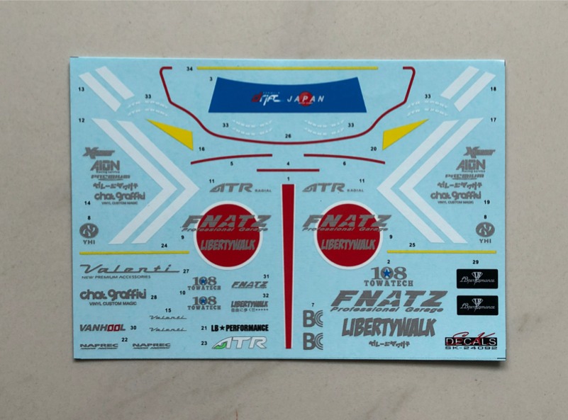 SK Decal 1/24 LB WORKS ニッサン GT-R R35 ゼロファイター