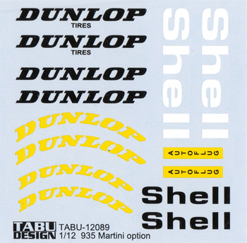 タブデザイン 1/12 ポルシェ 395 マルティニ オプションデカール (タミヤ対応)　TABU-12089