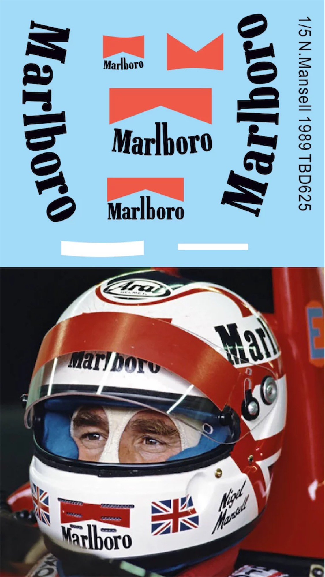 希少　マルボロ仕様　ビッグスケールF1コレクション　サロ　1/5 ヘルメット 希少 マルボロ仕様 ビッグスケールF1コレクション サロ 1/5