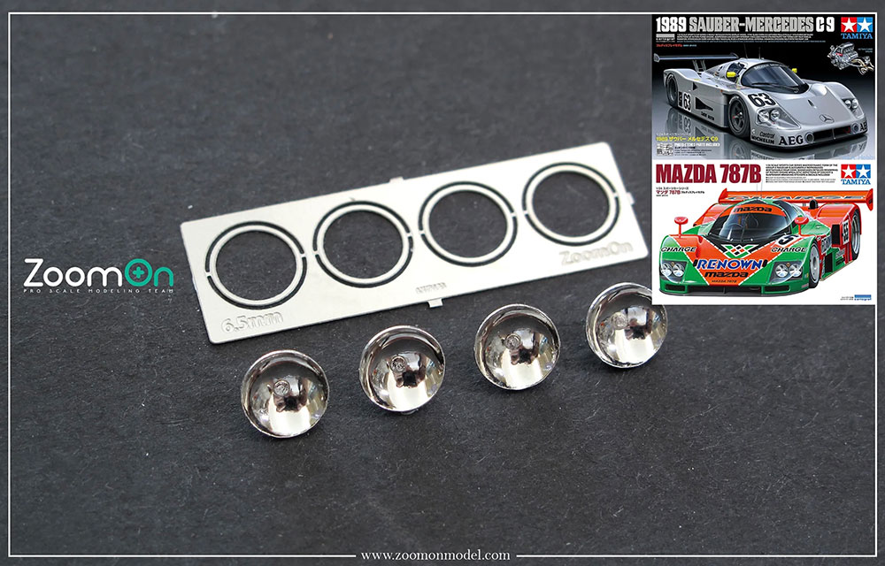 ZoomOn ヘッドライト ビックタイプ 径6.5mm 4灯入り ディティルアップ