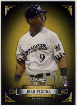 Jean Segura MLB 2012 Bowman Sterling RC Gold Refractor 18/50