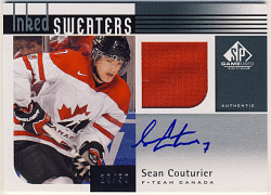 Sean Couturier NHL 11-12 UD SP Game Used Inked Sweaters Signature Jersey Auto 10/50