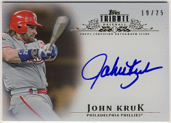 John Kruk MLB 2013 Topps Tribute Orange Refractor Signature Auto 19/25