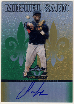 Miguel Sano 2012 Leaf Valiant Signature Auto