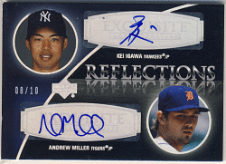 Kei Igawa / Andrew Miller MLB 2007 UD Exquisite Rookie Reflections Dual Auto 08/10 井川慶