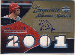 Adam Dunn MLB 2007 UD Exquisite Rookie Signature Materials Auto 80/85
