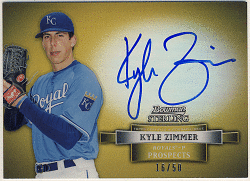Kyle Zimmer MLB 2012 Bowman Sterling Gold Refractor Prospects Signature Auto 16/50