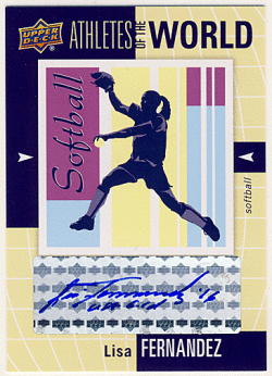 Lisa Fernandez Softball 2011 UD World of Sports Athletes of the World Signature Auto