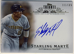 Starling Marte MLB 2013 Topps Tribute Refractor Signature Auto 11/35