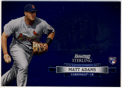 Matt Adams MLB 2012 Bowman Sterling RC Signature Auto