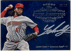 Johnny Cueto MLB 2013 Topps Five Star Silver Signature Auto Blue 05/25