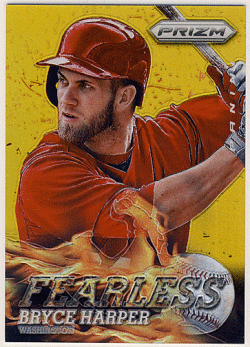 Bryce Harper 2013 Panini Prizm Fearless Gold Prizm Refractor 06/10