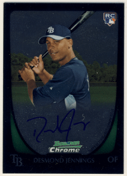 Desmond Jennings MLB 2011 Bowman Chrome RC Signature Auto