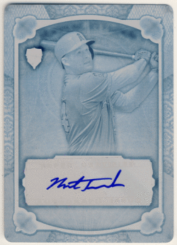 Mark Trumbo MLB 2013 Topps Supreme Asia Cyan Printing Plate Signature Auto 1/1