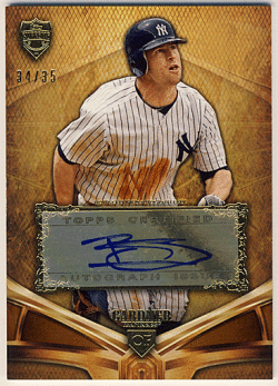 Brett Gardner MLB 2013 Topps Supreme Asia Signature Auto 34/35