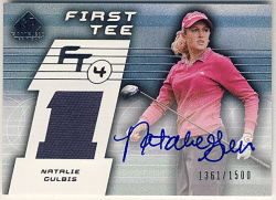 Natalie Gulbis Golf 2003 UD SP Game Used First Tee RC Jersey Auto 1361/1500