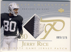 Jerry Rice NFL 2003 UD Ultimate Collection Patch 085/175