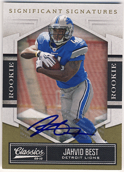 Jahvid Best NFL 2010 Panini Classics RC Auto 332/399