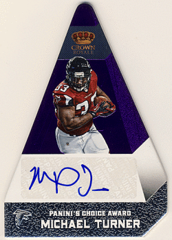 Michael Turner NFL 2012 Panini Crown Royale Purple Choice Signature Auto 08/10