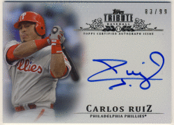 Carlos Ruiz MLB 2014 Topps Tribute Refractor Signature Auto 83/99