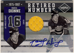 Marcel Dionne NHL 11-12 Panini Limited Retired Numbers Signature Jersey Auto 15/49