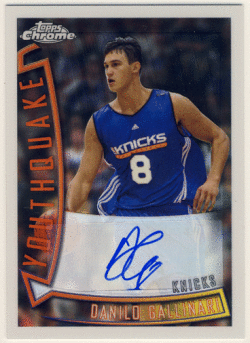 Danilo Gallinari NBA 08-09 Topps Chrome Youthquake Refractor Signature Auto 13/30
