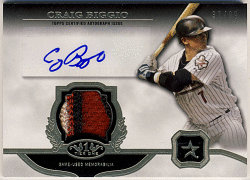 Craig Biggio MLB 2013 Topps Tier One Signature Patch Auto 37/99