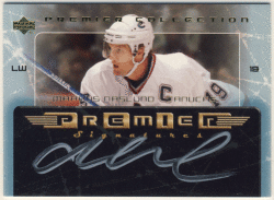 Markus Naslund NHL 03-04 UD Premier Collection Signature Auto