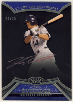 Josh Rutledge MLB 2013 Topps Tier One On The Rise Signature Auto 24/25