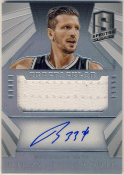 Mirza Teletovic NBA 14-15 Panini Spectra Prizm Signature Jersey Auto 147/149