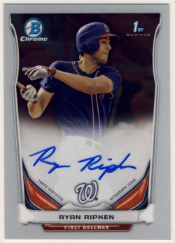 Ryan Ripken MLB 2014 Bowman Chrome Signature Auto