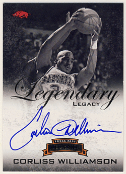 Corliss Williamson 2008 Press Pass Legends Legendary Legacy Signature Auto 128/165