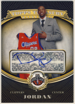 DeAndre Jordan NBA 08-09 Topps Treasury RC Gold Refractor Signature Auto 08/10