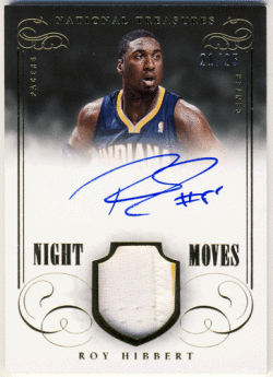 Roy Hibbert NBA 13-14 Panini National Treasures Night Moves Signature Patch Auto 21/25