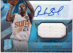 Archie Goodwin NBA 13-14 Panini Spectra RC Light Blue Prizm Signature Jersey Auto 19/99