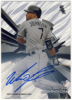 Micah Johnson MLB 2015 Topps High Tek RC Signature Auto