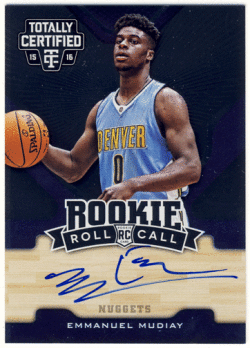 Emmanuel Mudiay NBA 15-16 Panini Totally Certified Rookie Roll Call Signature Auto 73/99