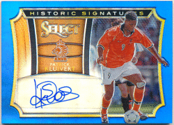 Patrick Kluivert 15-16 Panini Select Historic Blue Prizm Signature Auto 08/99 クライファート