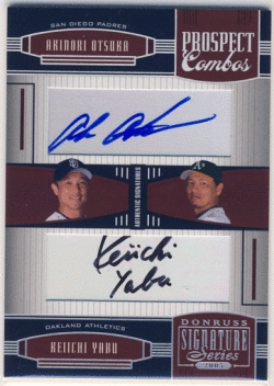 Akinori Otsuka / Keiichi Yabu MLB 2005 Donruss Signature Series RC Dual Auto 大塚晶則 /藪恵壹