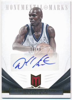 Darrell Armstrong NBA 12-13 Panini Momentum Monumental Marks Signature Auto 13/49