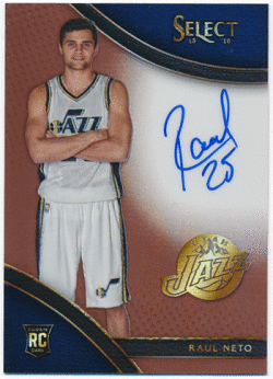Raul Neto NBA 15-16 Panini Select RC Copper Prizm Signature Auto 33/49
