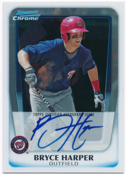 Bryce Harper MLB 2011 Bowman Chrome Signature Auto